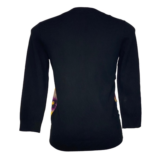 MEXX METROPOLITAN Floral Black Art To Wear Viscose 3/4 Sleeves Cardigan XS EUC - Picture 10 of 16